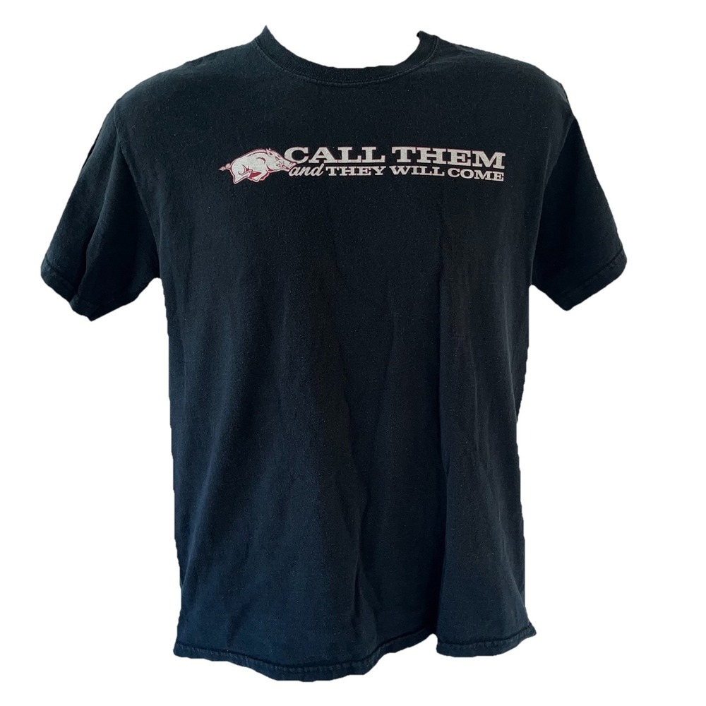 Arkansas Razorbacks‎ Houndstooth Basketball T-Shirt Medium Call Them Hogs